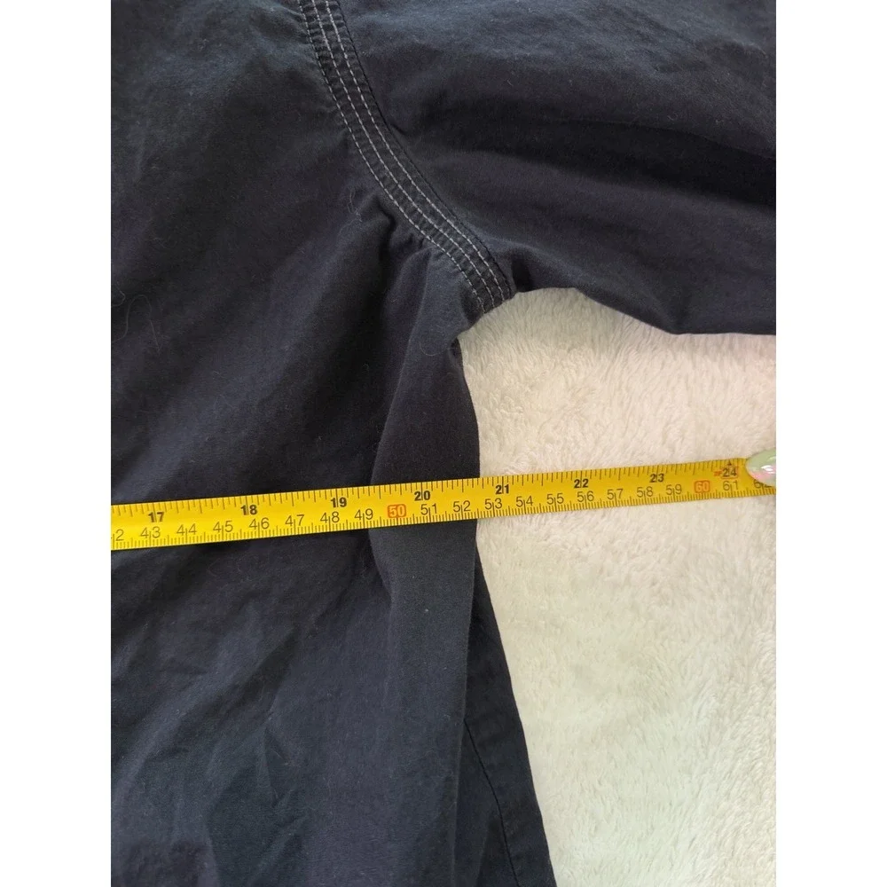 True Religion Men's XL Black Solid Point Collar Long Sleeve Button-Up Pockets